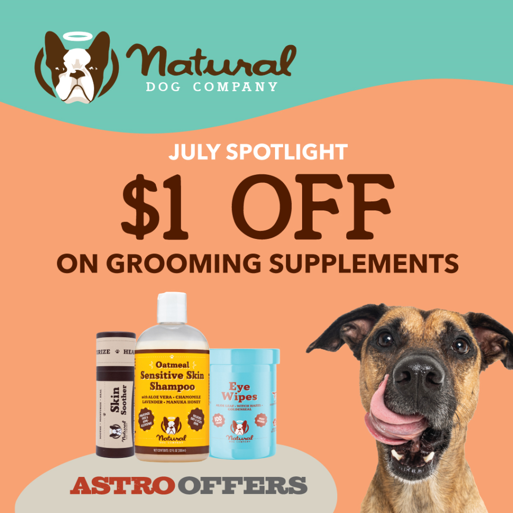 Astro | Natural Dog Company | $1.00 OFF Grooming Products!