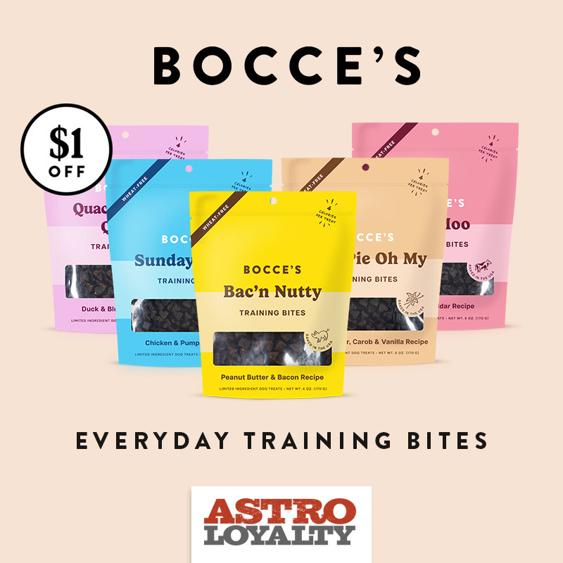 Astro | Bocce's Bakery | $1.00 OFF Everyday Training Bites