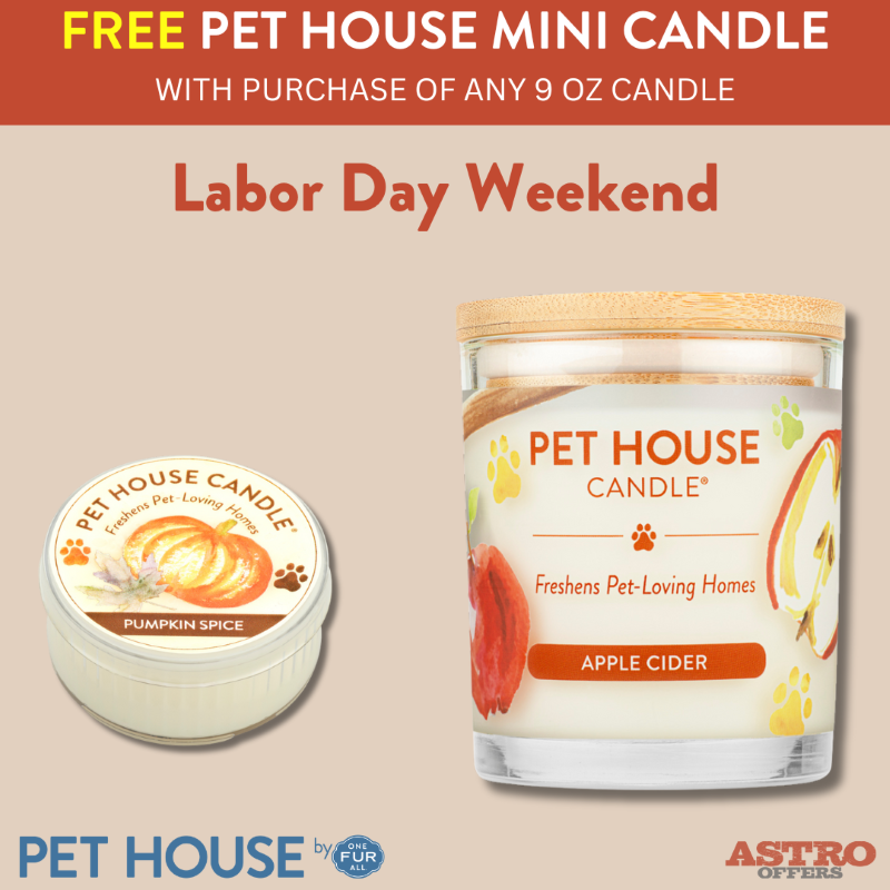Astro | Pet House Candles | FREE Mini Candle with Purchase of 9oz Candle!