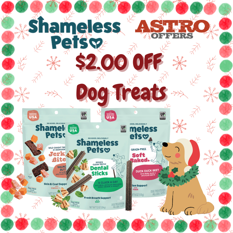 Astro | Shameless Pets | $2.00 OFF Dog Treats