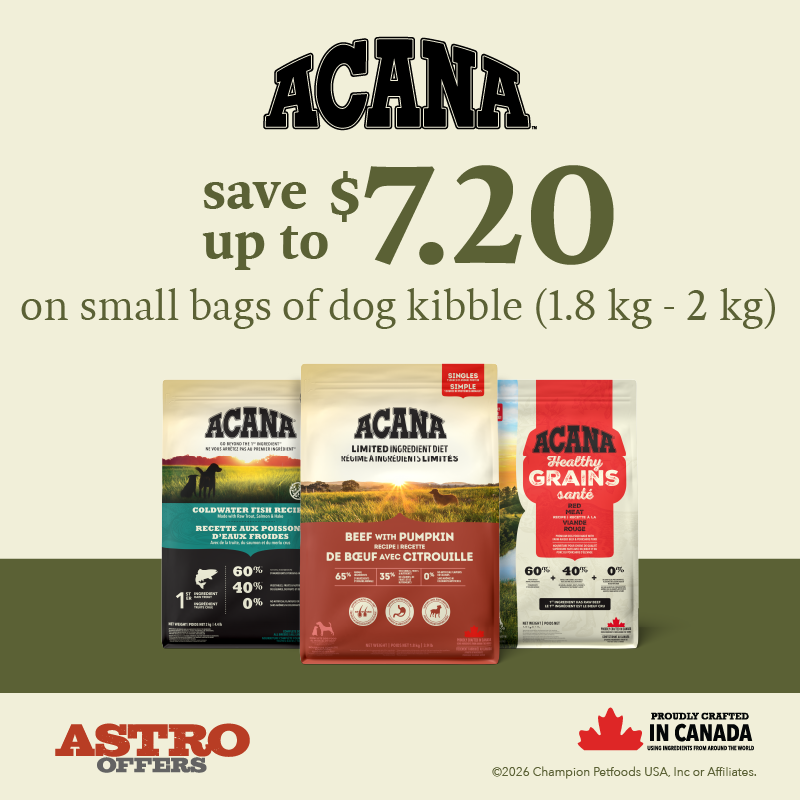Astro | ACANA Canada | Dollars OFF Select Dry Dog Food