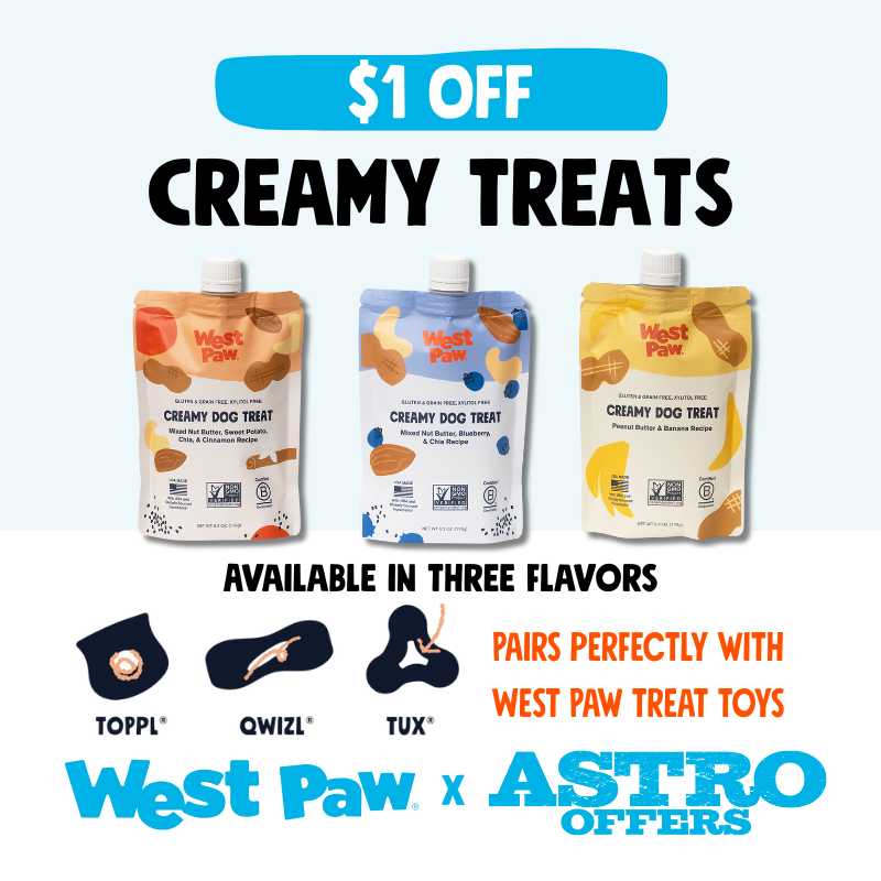 Astro | West Paw | $1.00 OFF Creamy Treats