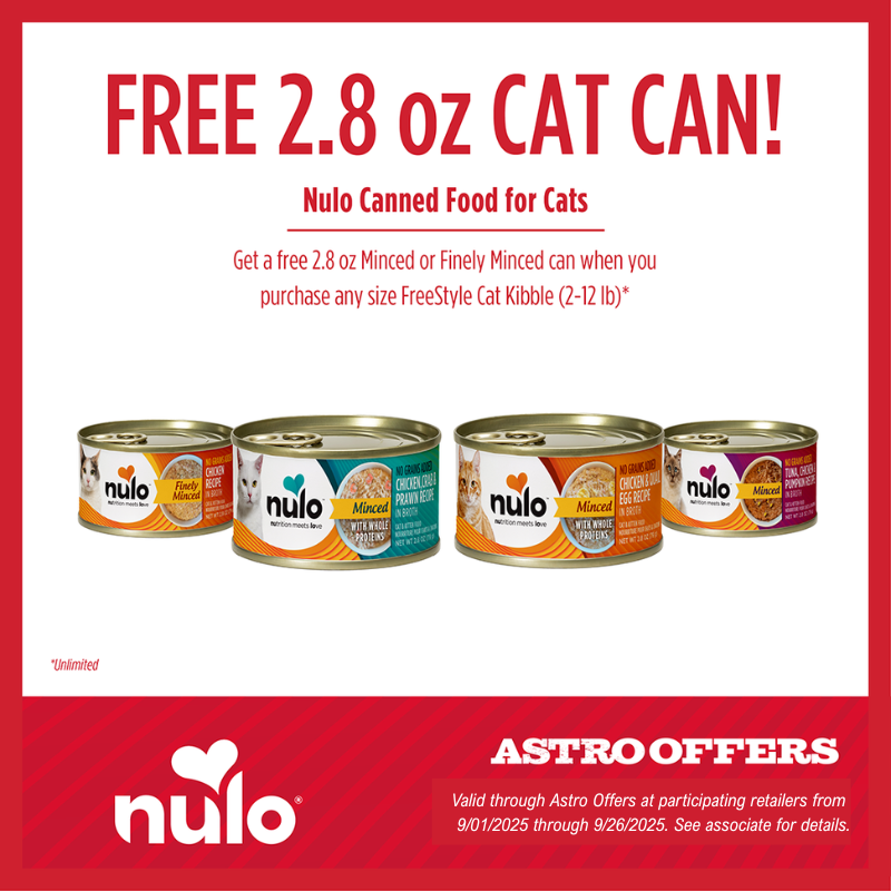 Astro | Nulo | FREE 2.8oz Minced or Finely Minced Can with FreeStyle Cat Kibble Purchase