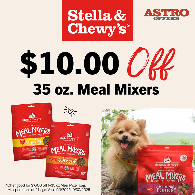 Astro | Stella & Chewy's (Private - Red Door Retailers) | $10.00 OFF 35oz Meal Mixers