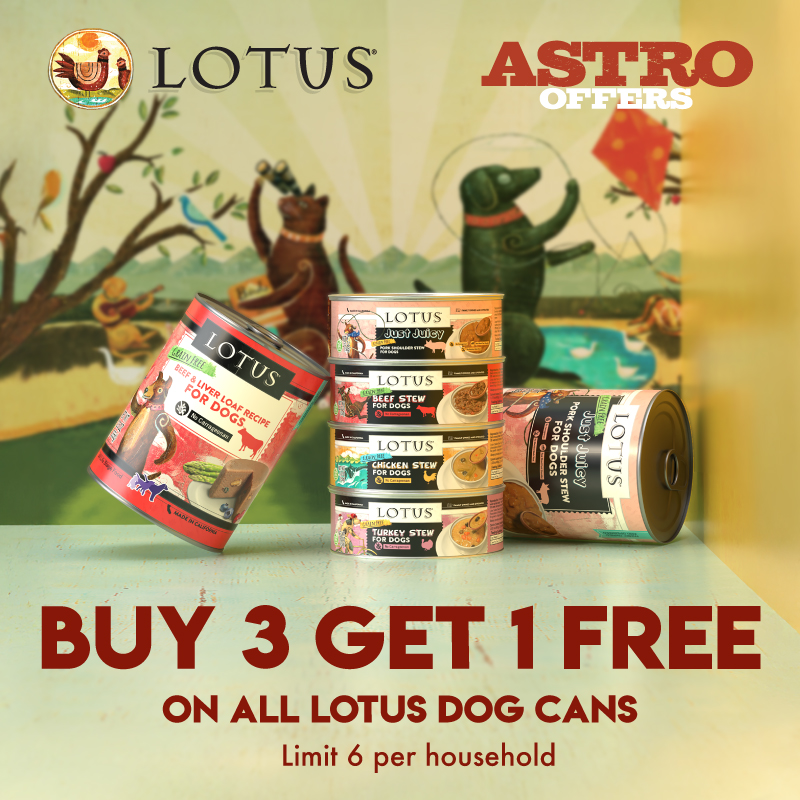 Astro | LOTUS | Buy 3, Get 1 FREE on Dog Cans
