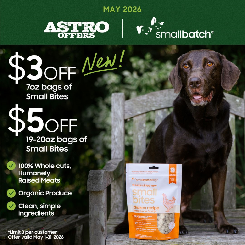 Astro | Smallbatch | Dollars OFF NEW Freeze-Dried Small Bites Food for Dogs