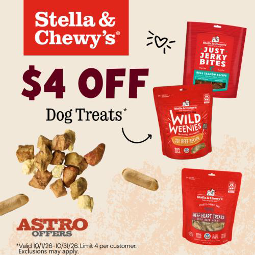 Astro | Stella & Chewy's | $4.00 OFF Select Dog Treats!