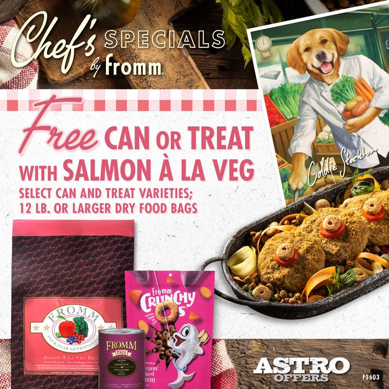 Astro | Fromm | FREE Select Can OR Treat with Qualifying Salmon A La Veg Purchase