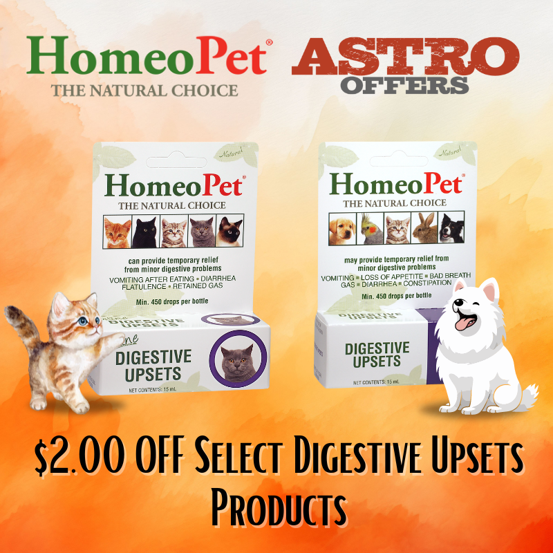 Astro | HomeoPet | $2.00 OFF Select Digestive Upsets Products