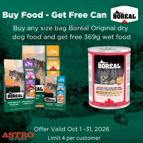 Astro | Boreal | FREE 369g Dog Can with Original Dry Dog Food Purchase