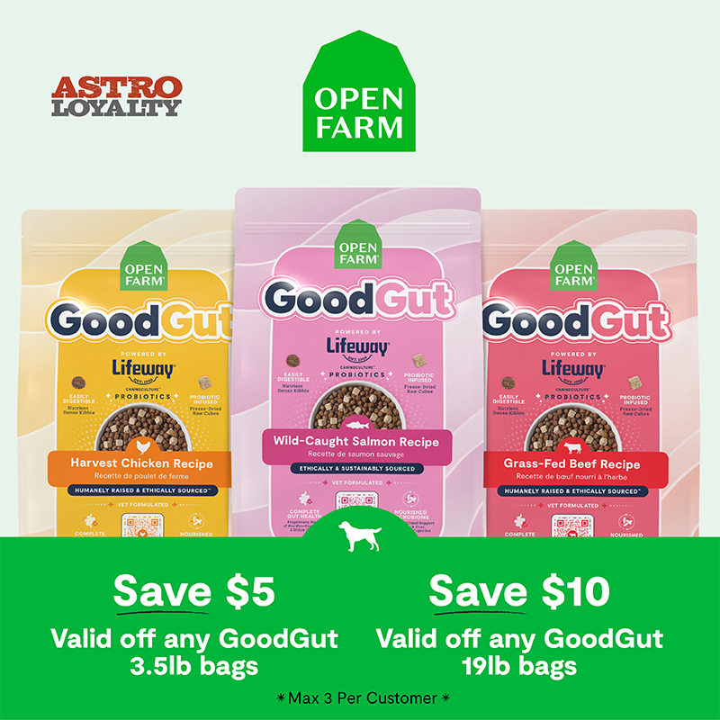 Astro | Open Farm | Dollars OFF GoodGut Dry Dog Recipes