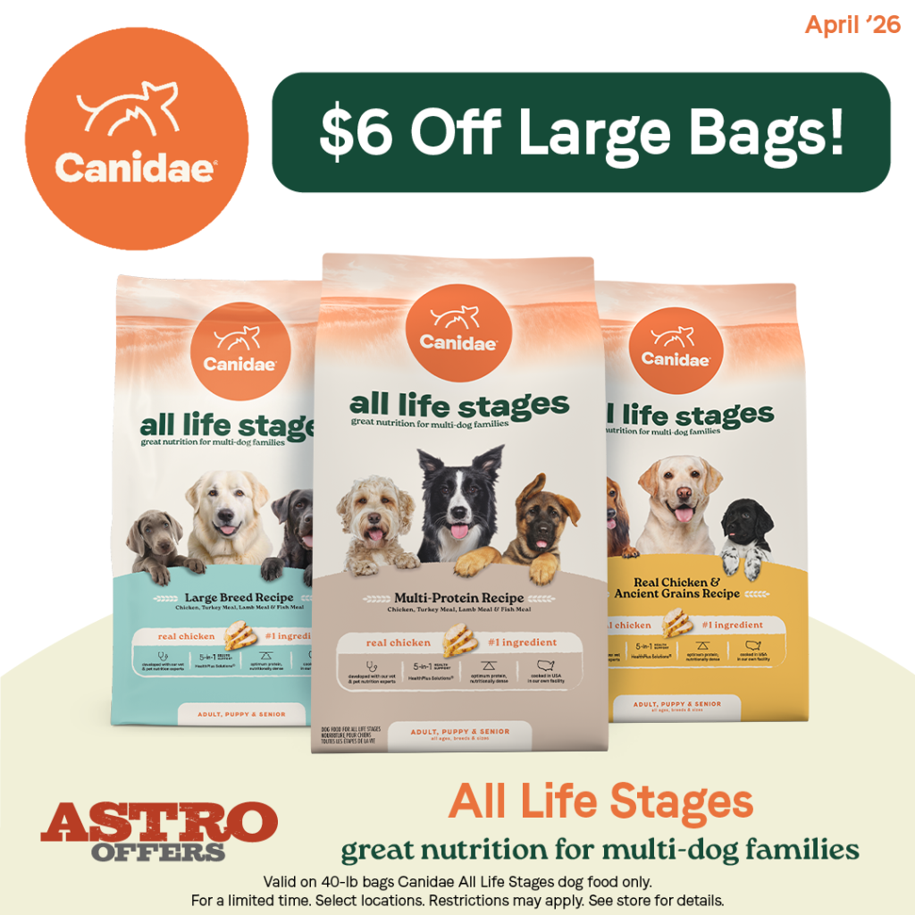 Astro | Canidae | $6.00 OFF 40lb All Life Stages  