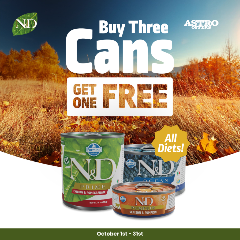 Astro | Farmina | Buy (3) 10oz N&D Dog Cans, Get (1) FREE!
