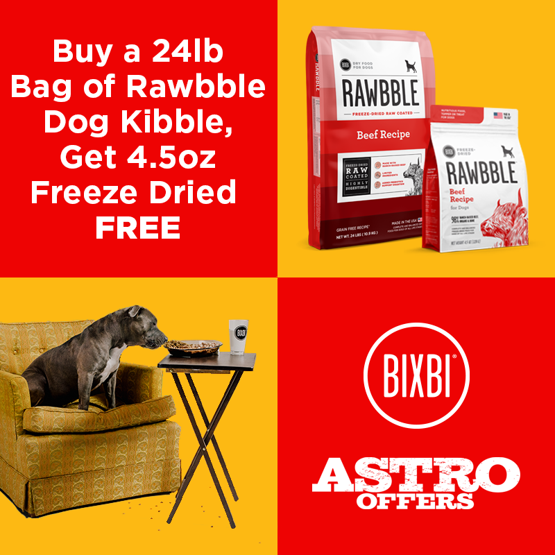 Astro | BIXBI | FREE 4.5oz Rawbble Freeze Dried with 24lb Rawbble Dog Kibble Purchase!