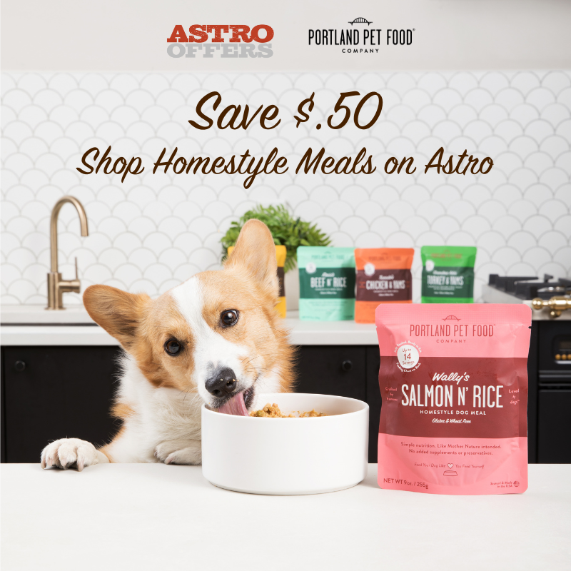 Astro | Portland Pet Food | Save $0.50 on Homestyle Dog Meals