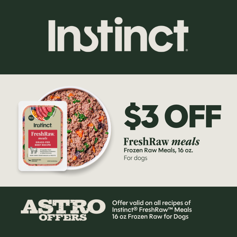 Astro | Instinct | $3.00 OFF 16oz FreshRaw Meals