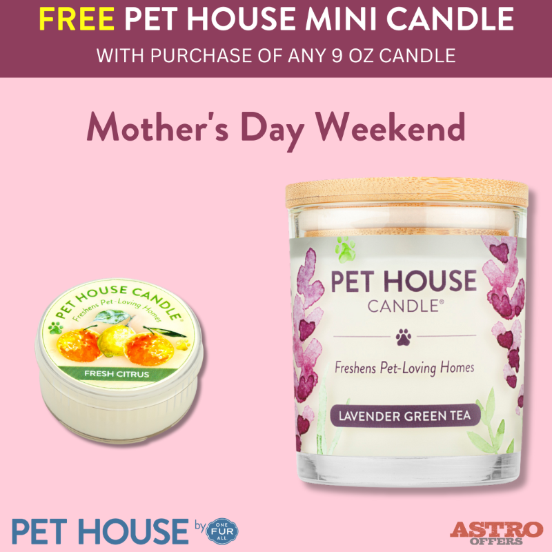 Astro | Pet House Candles | FREE Mini Candle with Purchase of 9oz Candle- Mother's Day