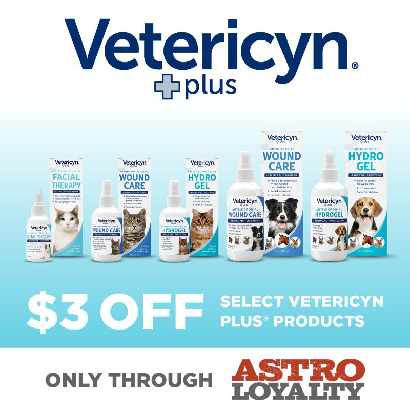 Astro | Vetericyn | $3.00 OFF Select Feline Products!