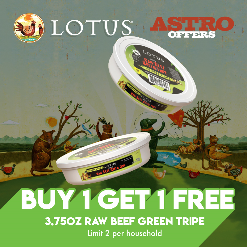 Astro | LOTUS | Buy 1, Get 1 FREE on 3.75oz Beef Green Tripe Supplement