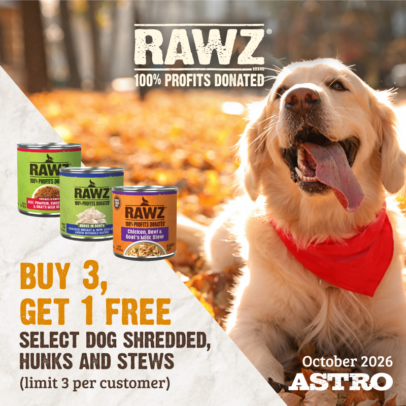 Astro | RAWZ | Buy 3, Get 1 FREE on Select Dog Cans
