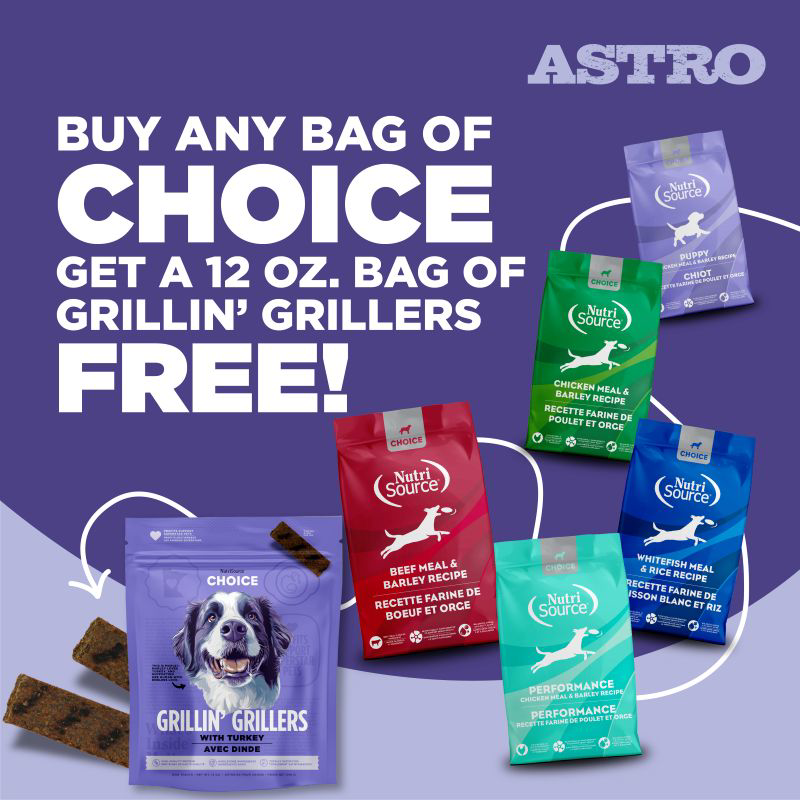 Astro | Choice | Buy Choice Kibble, Get a FREE 12oz Grillin' Griller!