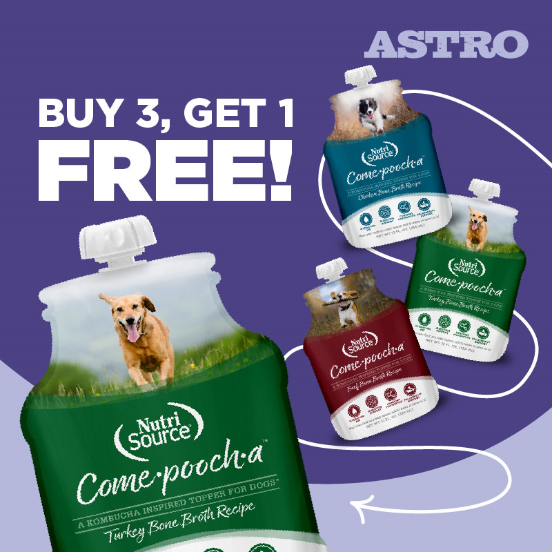 Astro | NutriSource | Buy 3, Get 1 FREE on Come-Pooch-A