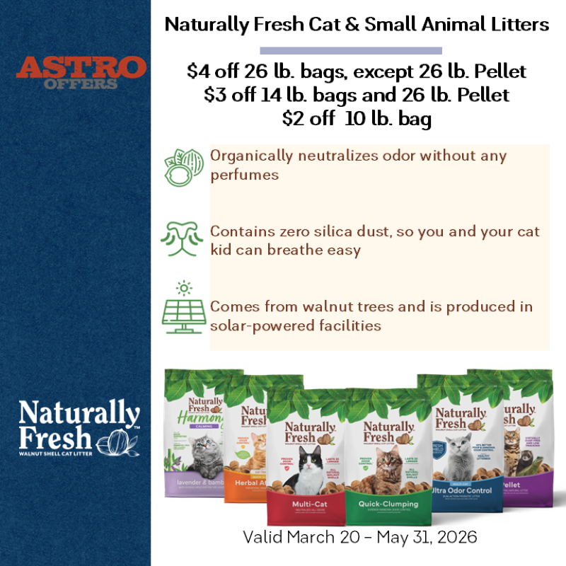Astro | Naturally Fresh | Dollars OFF Select Litter