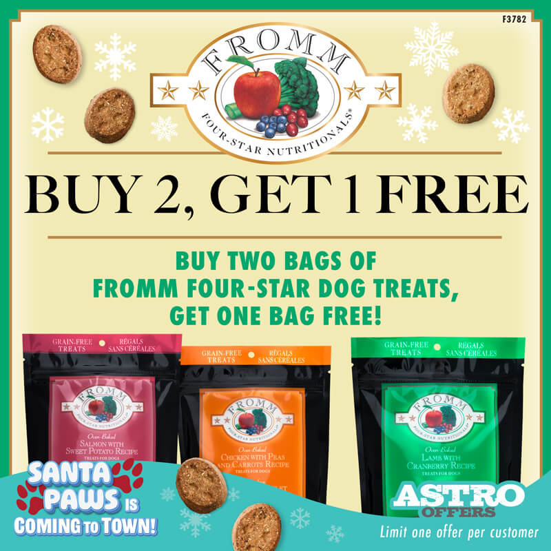 Astro | Fromm | Buy 2, Get 1 FREE on Four-Star Dog Treats