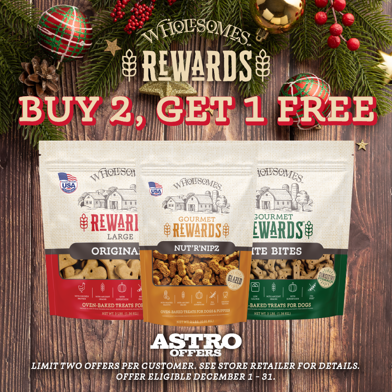 Astro | Wholesomes | Buy 2, Get 1 FREE on Wholesomes Rewards Biscuits