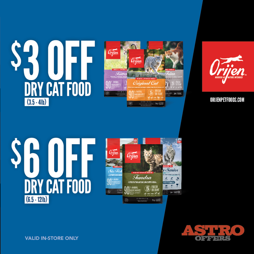 Astro | ORIJEN | Dollars OFF ORIJEN Dry Cat Food