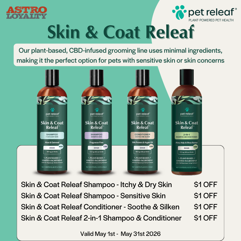 Astro | Pet Releaf | $1.00 OFF Shampoo & Conditioner!