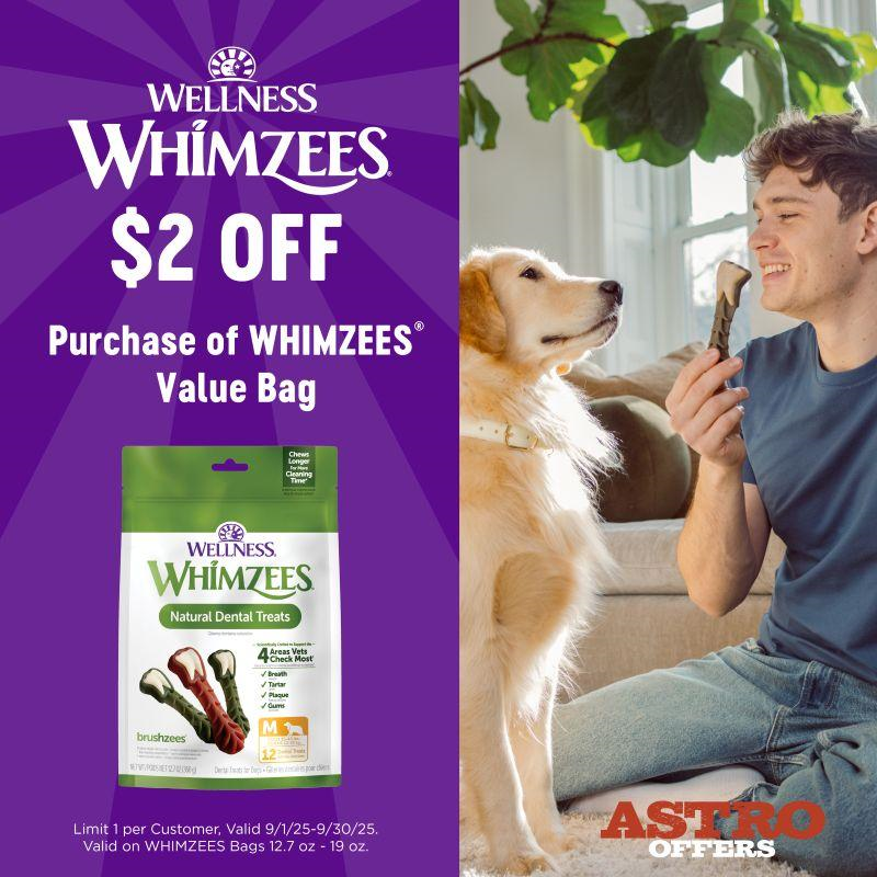 Astro | WHIMZEES | $2.00 OFF WHIMZEES Value Bags