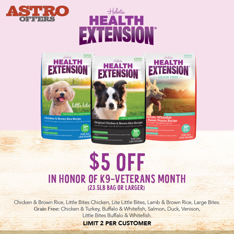 Astro | Health Extension | $5.00 OFF Large Bags of Dog Food