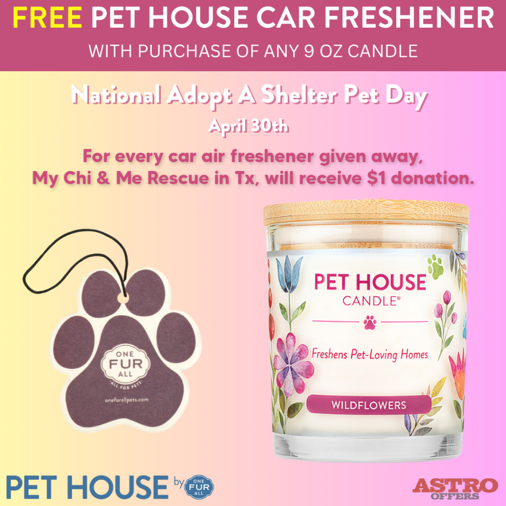 Astro | Pet House Candles | FREE Air Freshener with Purchase of 9oz Candle