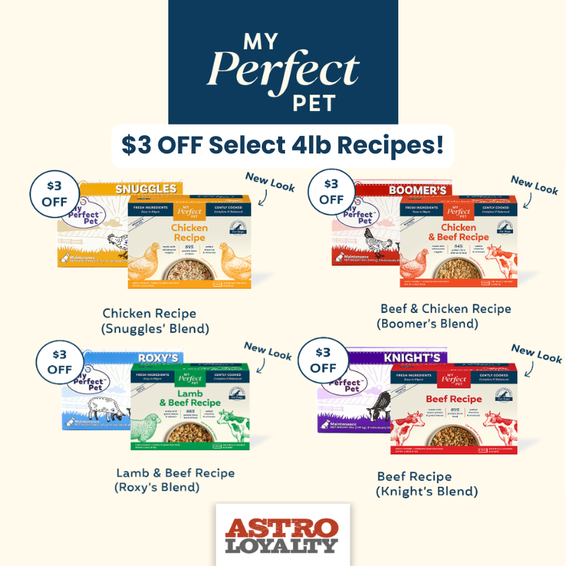 Astro | My Perfect Pet | $3.00 OFF Select 4lb Recipes