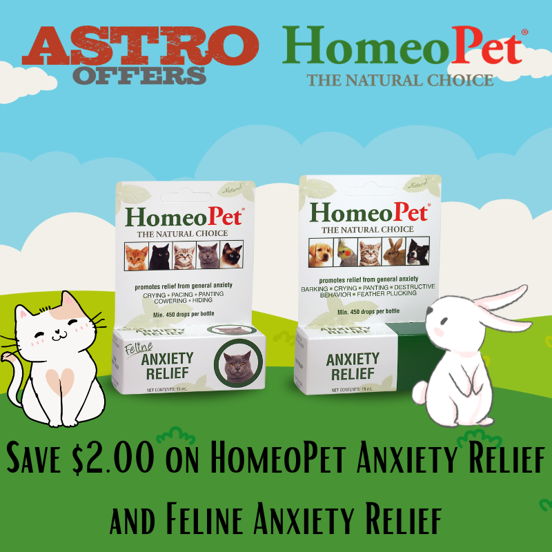 Astro | HomeoPet | $2.00 OFF 'Anxiety Relief' Products