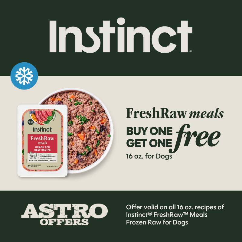 Astro | Instinct | Buy 1, Get 1 FREE on 16oz FreshRaw Meals 