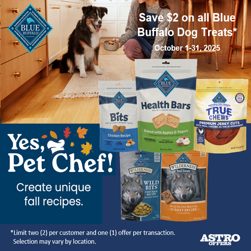 Astro | Blue Buffalo | $2.00 OFF Dog Treats