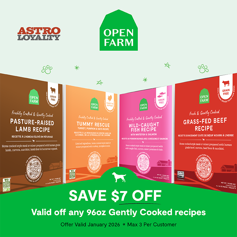 Astro | Open Farm | $7.00 OFF 96oz Gently Cooked Boxes