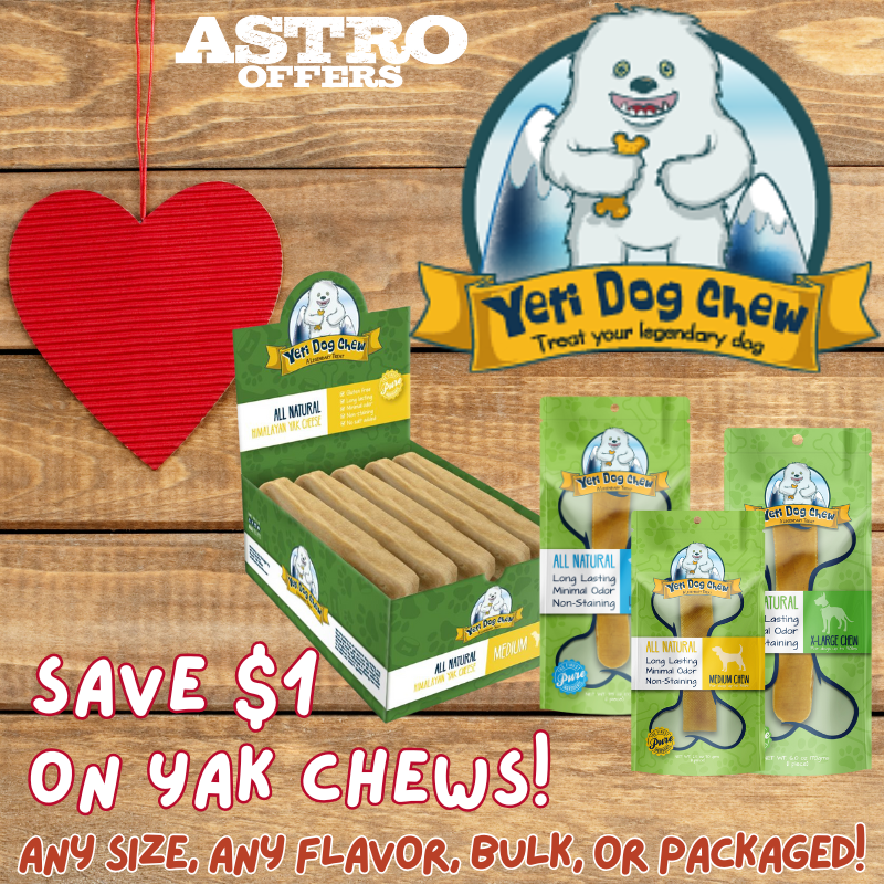 Astro | Yeti Dog Chew | $1.00 OFF Yak Chews!