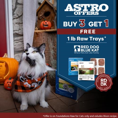 Astro | Red Dog Blue Kat | Buy 3, Get 1 FREE on Select 1lb Foundations Raw for Cats