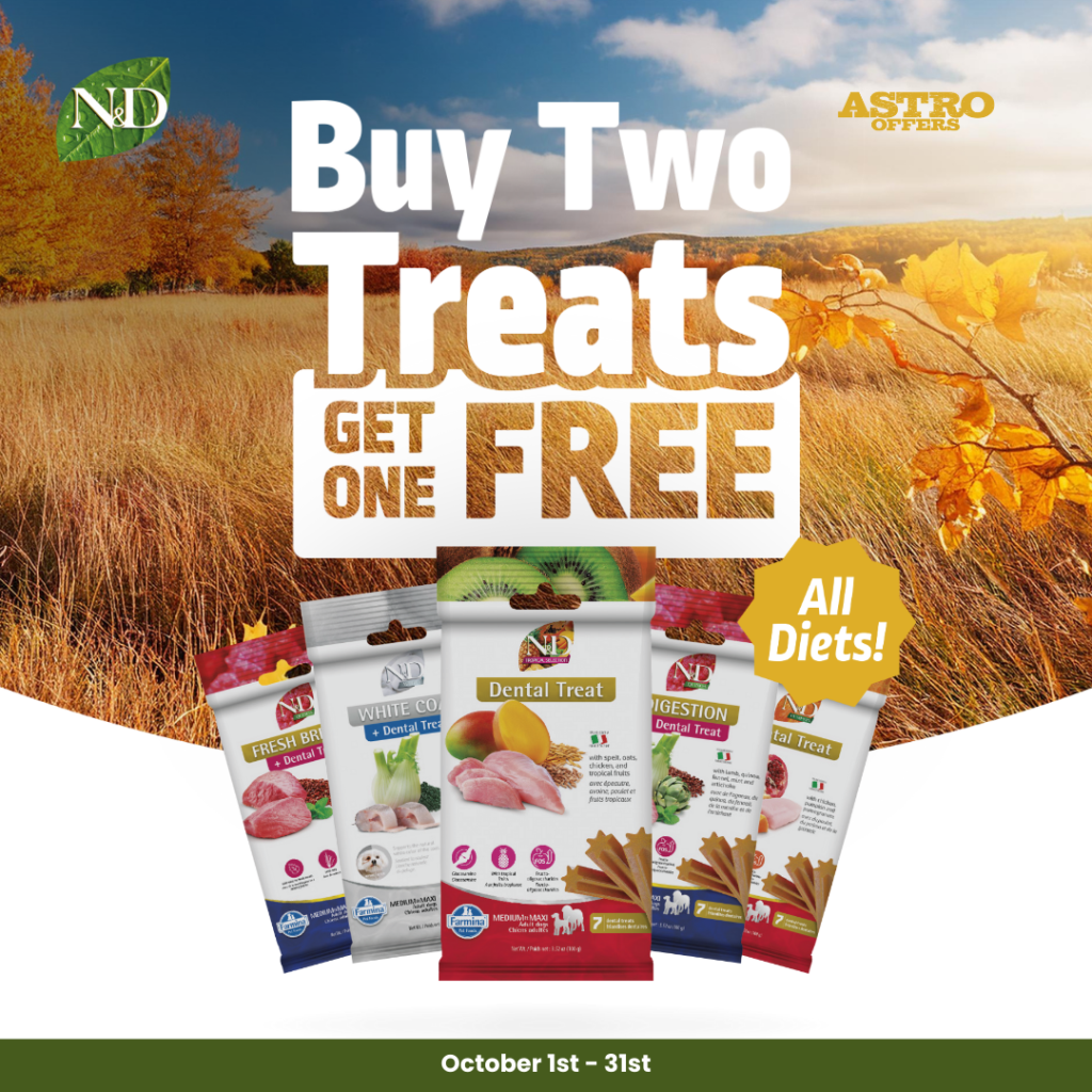 Astro | Farmina | Buy 2, Get 1 FREE on N&D Dog Treats