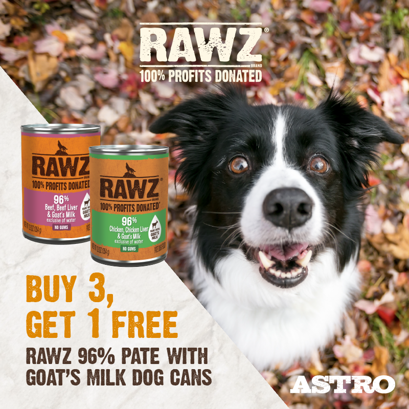 Astro | RAWZ | Buy 3, Get 1 FREE on 96% Pate with Goat's Milk Dog Cans
