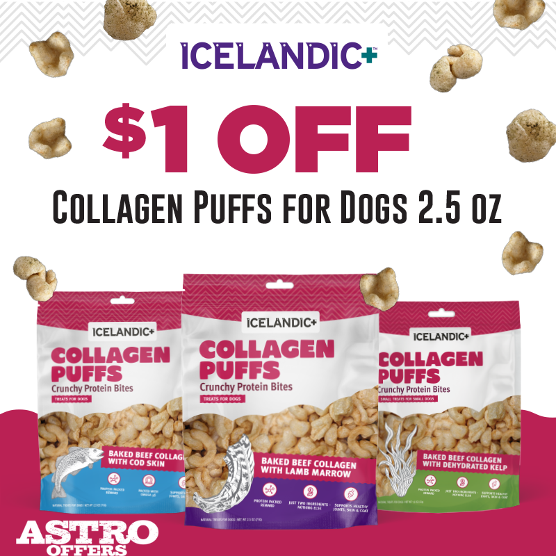 Astro | Icelandic+ | $1.00 OFF 2.5oz Collagen Puffs