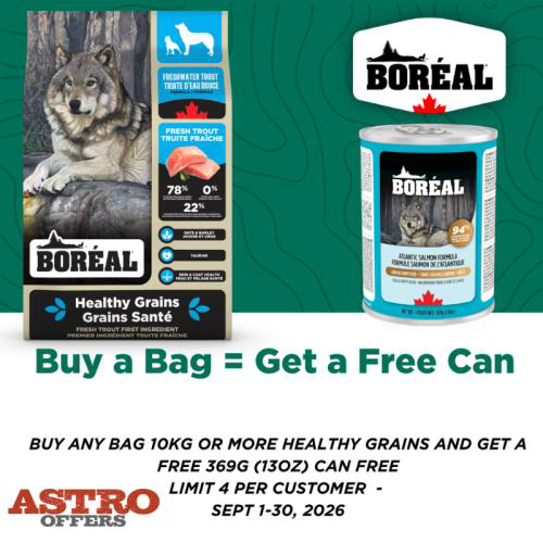 Astro | Boreal | FREE 369g (13oz) Can with Qualifying Dry Dog Food Purchase