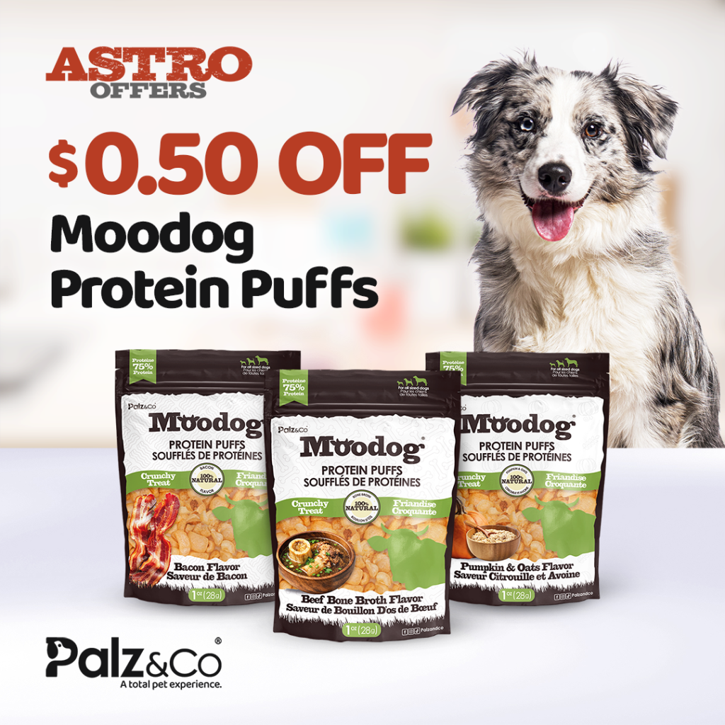 Astro | Palz&Co | $0.50 OFF MooDog Protein Puffs 1oz