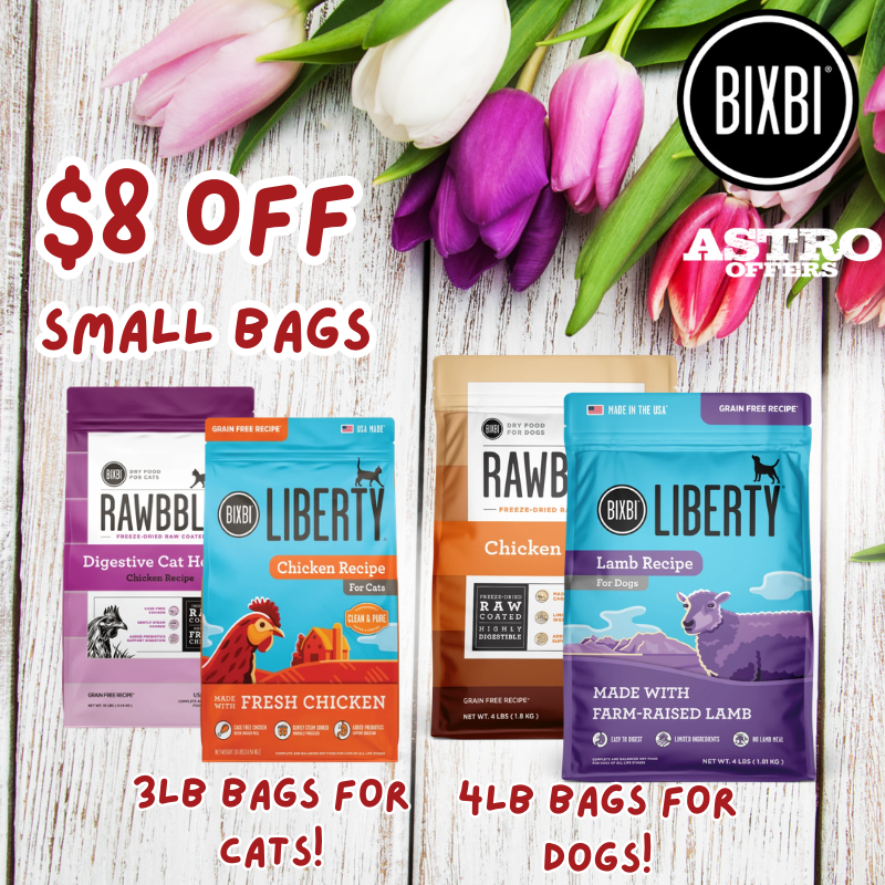 Astro | BIXBI | $8.00 OFF Small Bags of Dog or Cat Kibble