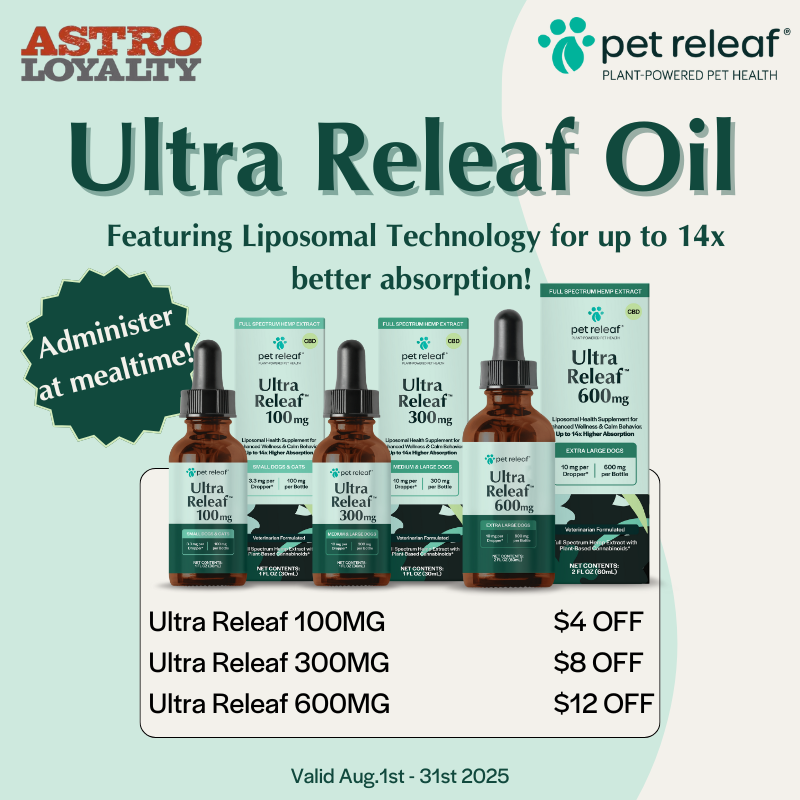Astro | Pet Releaf | Dollars OFF Ultra Releaf Oils