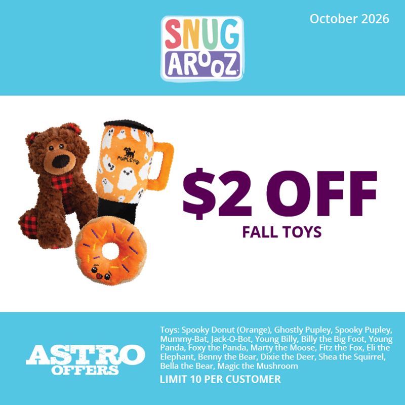 Astro | SnugArooz | $2.00 OFF Select Spooky & Fall Toys