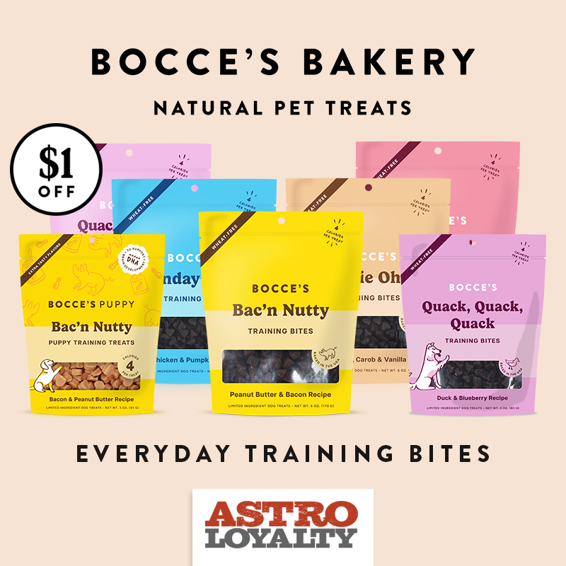 Astro | Bocce's Bakery | $1.00 OFF Everyday Training Bites